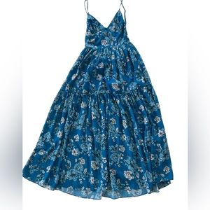 Blue Life blue floral flowy backless sundress. Size XS (0-2).